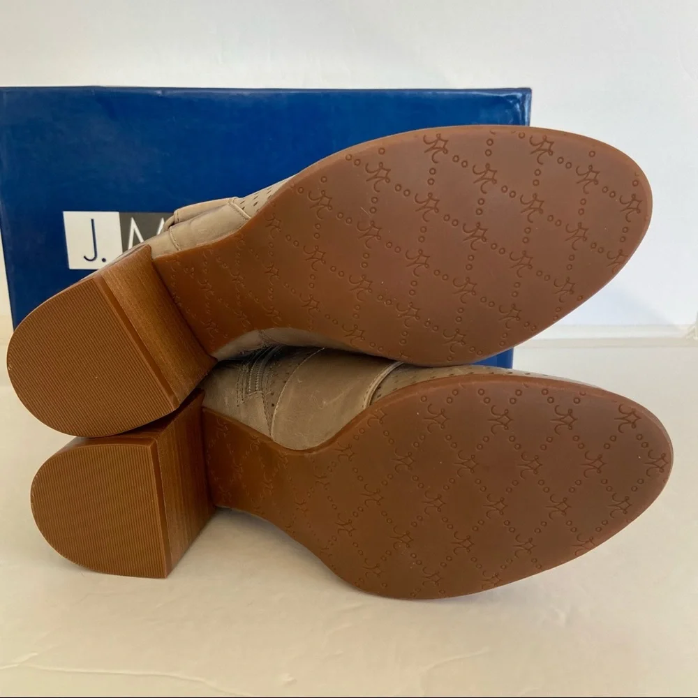 Johnston & Murphy Side Zip Stacked Heel Ankle Boots
